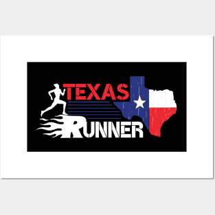 Texas running novelty, i love texas Posters and Art